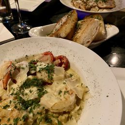 Shrimp Cognac Scampi and Lemon Pepper Chicken Alfredo Shrimp Cognac Scampi and Lemon Pepper Chicken Alfredo