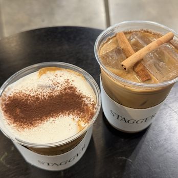 Stagger Coffee - cream top + iced spanish latte - Coffee & Tea Near Me - Los Angeles, California Stagger Coffee - cream top + iced spanish latte - Coffee & Tea Near Me - Los Angeles, California
