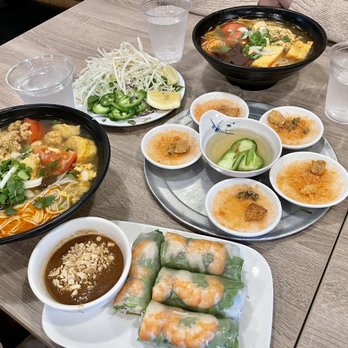 Hue Restaurant - Appetizer 1. Banh Beo = $5.95 13. Shrimp spring roll = $6.95 Entree 31. Bun Rieu (Crab paste rice noodle soup) = $13.95 - Vietnamese Near Me - San Jose, California Hue Restaurant - Appetizer 1. Banh Beo = $5.95 13. Shrimp spring roll = $6.95 Entree 31. Bun Rieu (Crab paste rice noodle soup) = $13.95 - Vietnamese Near Me - San Jose, California