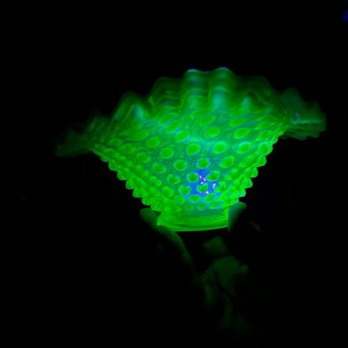 The Mart Collective - Same bowl glowing in blacklight. - Antiques Near Me - Venice, California The Mart Collective - Same bowl glowing in blacklight. - Antiques Near Me - Venice, California