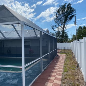 Daniel's Screen Services - Pool Screen after repair - Patio Coverings Near Me Daniel's Screen Services - Pool Screen after repair - Patio Coverings Near Me
