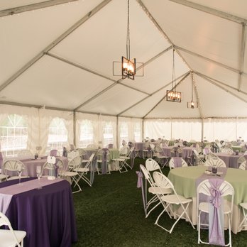 Three Trees Chapel - Tables inside wedding tent with your choice of color scheme. - Venues & Event Spaces Near Me - Littleton, Colorado