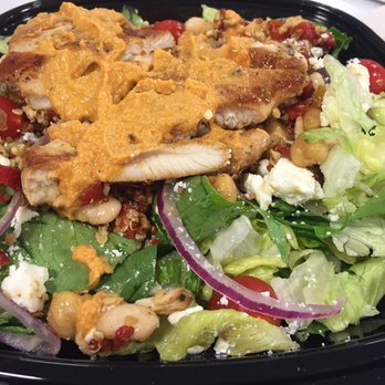 Wendy's - Mediterranean Power Salad. 40g of protein. Good with light balsamic dressing. - Fast Food Near Me - South San Francisco, California Wendy's - Mediterranean Power Salad. 40g of protein. Good with light balsamic dressing. - Fast Food Near Me - South San Francisco, California