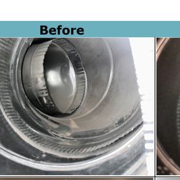 One of the before/after pics that they send you post cleaning