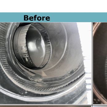 Green Ductors - One of the before/after pics that they send you post cleaning - Chimney Sweeps Near Me - New York, New York