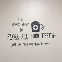 Alpha Dental - Cute decal in bathroom