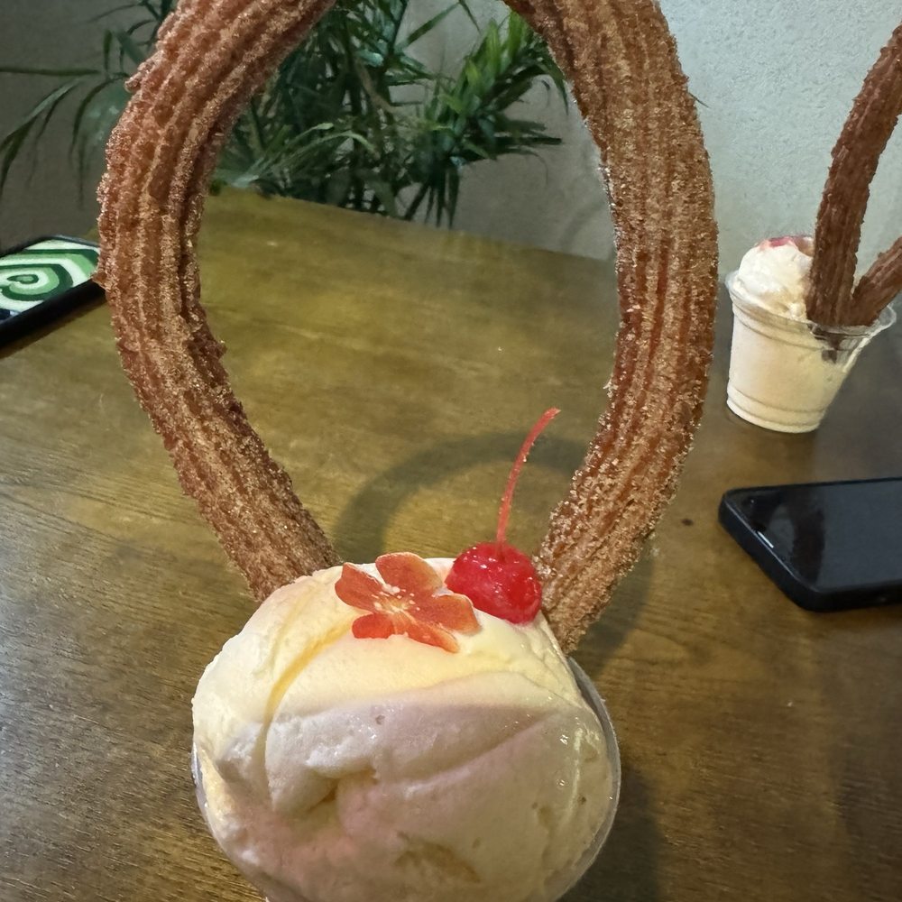 Con Sabor A Sinaloa - Churro with Vanilla Ice Cream - Desserts Near Me - Riverside, California Con Sabor A Sinaloa - Churro with Vanilla Ice Cream - Desserts Near Me - Riverside, California
