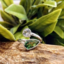 Lanka Jewels - Custom Made Tourmaline and diamond ring.