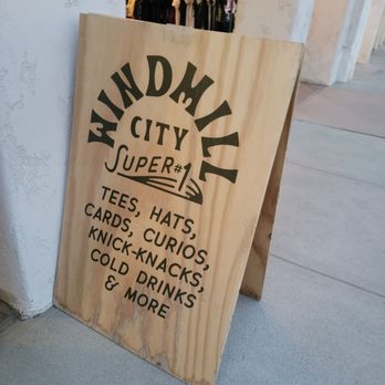 Windmill City Super 1 - Sign outside - Souvenir Shops Near Me - Palm Springs, California