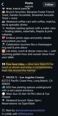 Menu photo 8 Nigel's Waterfront Restaurant Long Beach, CA