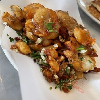 Little Dom's - Garlic potatoes- you will enjoy these or else. - Italian Near Me - Los Angeles, California Little Dom's - Garlic potatoes- you will enjoy these or else. - Italian Near Me - Los Angeles, California