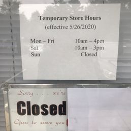 New store hours, I wish this was updated on google or yelp because I now have to wait 30 mins until open. New store hours, I wish this was updated on google or yelp because I now have to wait 30 mins until open.