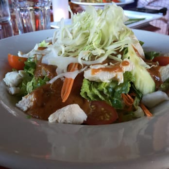 Teton Thai - Thai salad, subbed chicken in for tofu. The peanut dressing was delicious! - Thai Near Me - Driggs, Idaho Teton Thai - Thai salad, subbed chicken in for tofu. The peanut dressing was delicious! - Thai Near Me - Driggs, Idaho