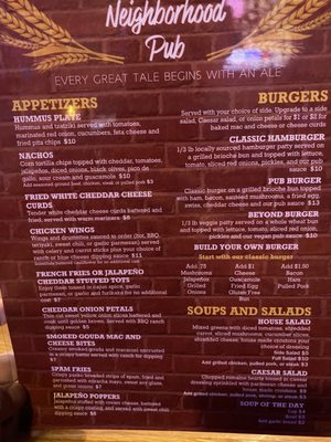 Menu photo 7 Chambers Grill & Taphouse Eugene, OR