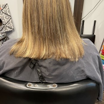 LOCKS salon on public square - Cut was so uneven, but I couldn't tell in the salon!  This was when I was having it fixed! - Hair Salons Near Me - Cartersville, Georgia