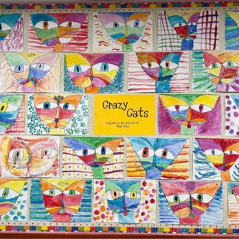 Go Boldly - Paul Klee inspired cats. - Art Classes Near Me