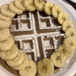 Waffles with banana Waffles with banana