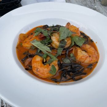 Bistro Seven Three - Shrimp and black linguine - New American Near Me - Bernardsville, New Jersey Bistro Seven Three - Shrimp and black linguine - New American Near Me - Bernardsville, New Jersey