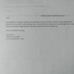 Note confirming they failed to provide me the quote before billing my card the $440.00 Note confirming they failed to provide me the quote before billing my card the $440.00