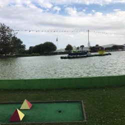 Onchan Park - Crazy Golf and the manmade lake....