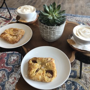 Aroma Coffee & Wine - Konrads pastries + in house cappuccinos. - Cafes Near Me - Crystal Lake, Illinois