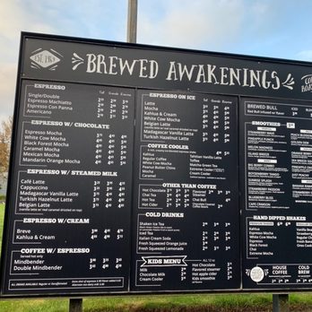 Brewed Awakenings Coffee Roasters - Menu - Bakeries Near Me - Vancouver, Washington Brewed Awakenings Coffee Roasters - Menu - Bakeries Near Me - Vancouver, Washington