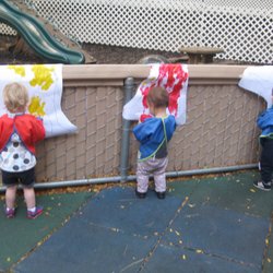 Rainbow Day Care Center - Outside Art Time!
