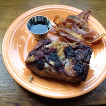 Citizen - The excellent French Toast (sugar and syrup on the side) with a side of bacon - Coffee & Tea Near Me - Seattle, Washington