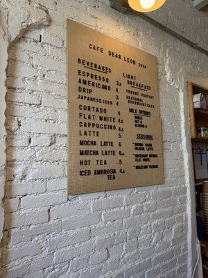Menu photo 2 Café Dear Leon Baltimore, MD