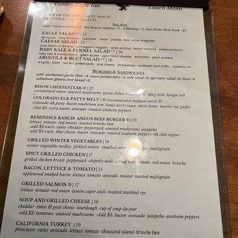 The Golden Eagle Inn Restaurant - Menu - New American Near Me - Beaver Creek, Colorado The Golden Eagle Inn Restaurant - Menu - New American Near Me - Beaver Creek, Colorado