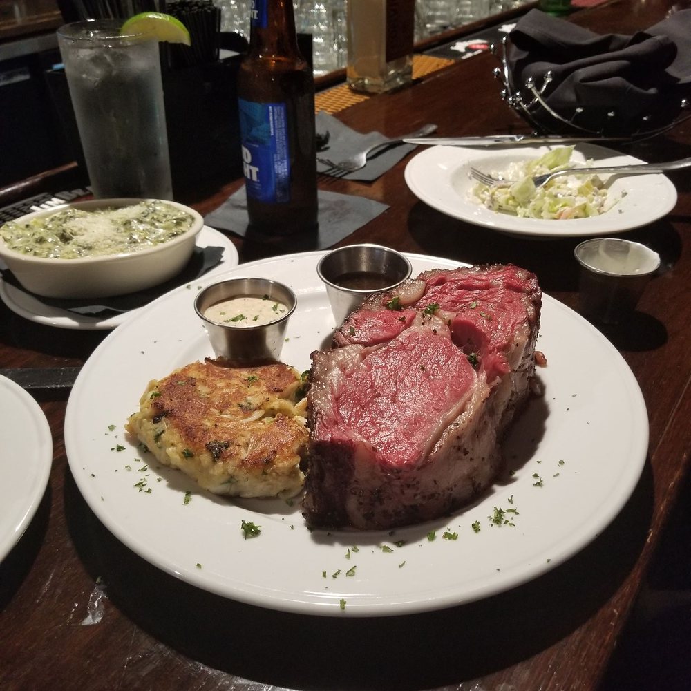 73 & Main - Awesome steak but that crab cake was horribly disgusting...tasted like raw flour - Seafood Near Me - Mount Pleasant, North Carolina