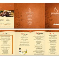 Xtolia - Mediterranean Bistro Take-Out Custom Menu Designed by Xtolia Inc