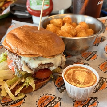 Bad Daddy's Burger Bar - All American with Tots - Burgers Near Me - Huntsville, Alabama Bad Daddy's Burger Bar - All American with Tots - Burgers Near Me - Huntsville, Alabama
