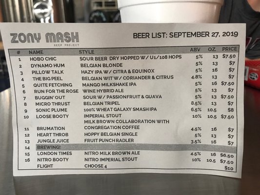 Zony Mash Beer Project by null