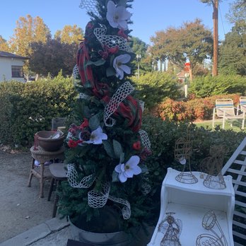 Reborn Treasures - Nicely decorated Christmas tree and other items for sale outdoors. - Antiques Near Me - Murrieta, California Reborn Treasures - Nicely decorated Christmas tree and other items for sale outdoors. - Antiques Near Me - Murrieta, California
