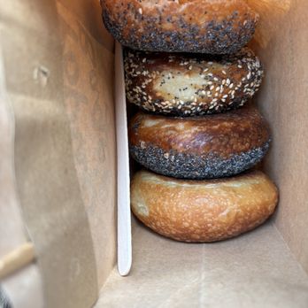 PopUp Bagels - 2 poppyseed, 1 everything (delicious) and 1 plain bagel - Coffee & Tea Near Me - Houston, Texas PopUp Bagels - 2 poppyseed, 1 everything (delicious) and 1 plain bagel - Coffee & Tea Near Me - Houston, Texas