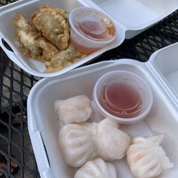 beef gyoza & steamed shrimp dumplings beef gyoza & steamed shrimp dumplings
