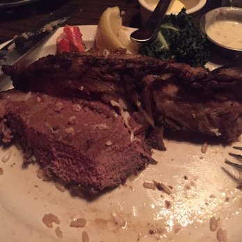 Captain Jack's - Real prime rib bone in. Half eaten - Seafood Near Me - Sunset Beach, California