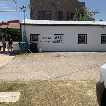 Tex Miller - Outside of building. - Burgers Near Me - Cameron, Texas