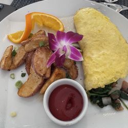 Harbour View Cafe - Vegetable omelette potatoes