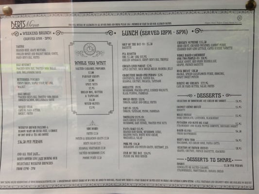 Menu photo 5 Bert's Jazz Bar Belfast, BFS Menu photo 5 Bert's Jazz Bar Belfast, BFS
