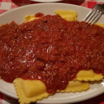 Mama Cozza's - Cheese ravioli with meat sauce. - Italian Near Me - Anaheim, California Mama Cozza's - Cheese ravioli with meat sauce. - Italian Near Me - Anaheim, California