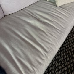 Pottery Barn - This is what you get when PB refuses to fix a sofa casing that is too large for the cushion, after buying all new inside cushions $900+