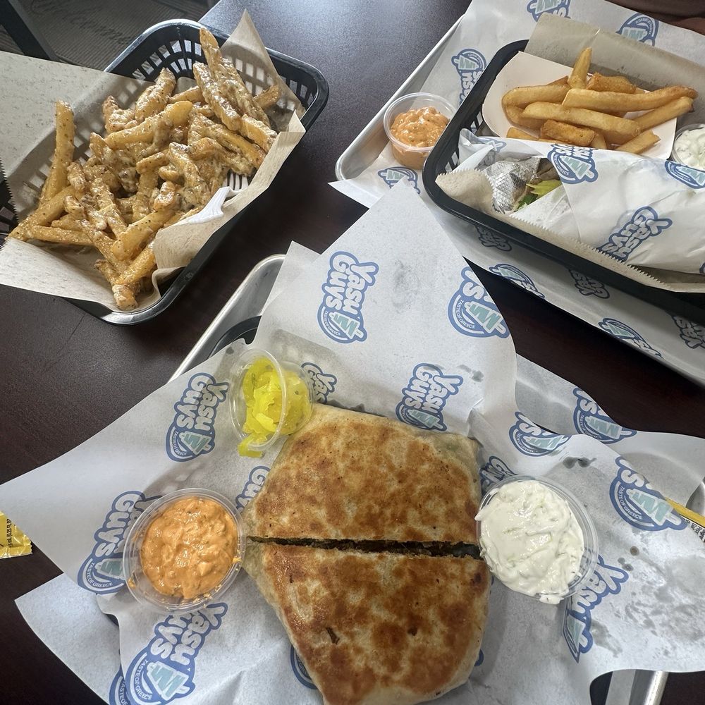 Yasu Guys - Beef and Lamb Crunch Wrap, Garlic Parmesan Fries, Chicken Classic Gyro, Spicy Tzatziki - Greek Near Me - Van nuys , California Yasu Guys - Beef and Lamb Crunch Wrap, Garlic Parmesan Fries, Chicken Classic Gyro, Spicy Tzatziki - Greek Near Me - Van nuys , California