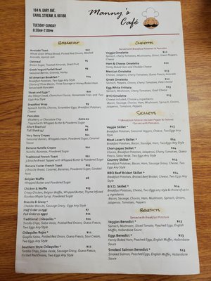 Menu photo 2 Manny's Cafe Carol Stream, IL
