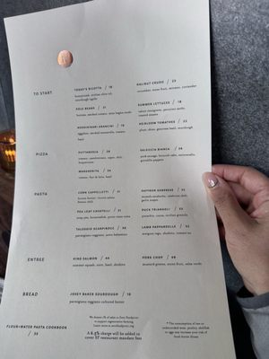 Menu photo 6 Flour + Water San Francisco, CA