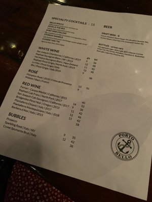 Menu photo 1 Porto Bello Greenport, NY