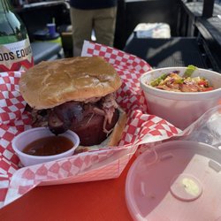 Salmark BBQ - Bolo Sandwich with Amazing Chicano Slaw