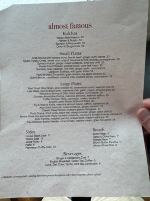 Menu photo 1 Almost Famous Culver City, CA