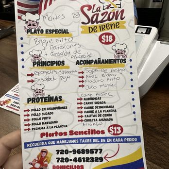 La Sazon de Irene - Menu - Colombian Near Me - Aurora, Colorado